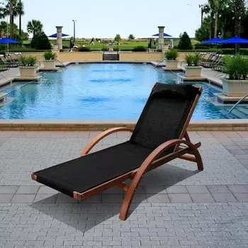 Шезлонг-лежак Afina Мальта AFM-512A Black