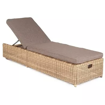 Шезлонг с подушкой, цвет соломенный 4SIS Рим YH-L1032W-1