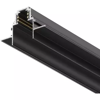 Шинопровод под гипсокартон 48V 3м Gravity встраиваемый черный (магнитный) Maytoni Technical TRX010-423B