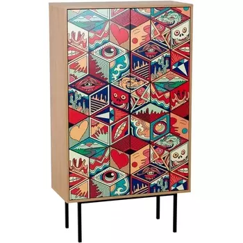 Шкаф 2-дверный Boho Color ОГОГО (арт.595620), (ЛДСП/Дуб Корбридж) ОГОГО Обстановочка!