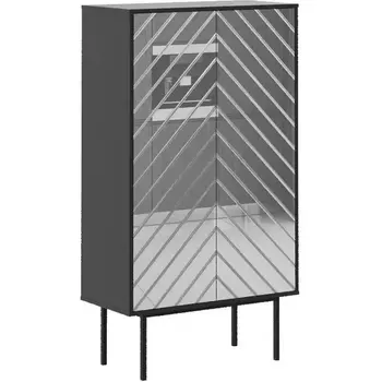 Шкаф 2-дверный Boho ОГОГО (арт.578499), (ЛДСП/Черный) ОГОГО Обстановочка!