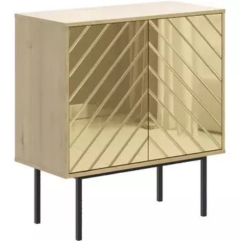 Шкаф Boho низкий ОГОГО (арт.571784), (ЛДСП/Дуб Корбридж,Золотой) ОГОГО Обстановочка!