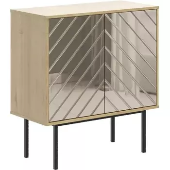 Шкаф Boho низкий ОГОГО (арт.571812), (ЛДСП/Бронзовый,Дуб Корбридж) ОГОГО Обстановочка!