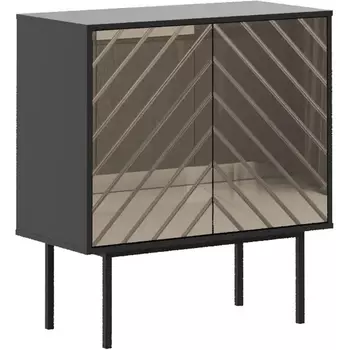 Шкаф Boho низкий ОГОГО (арт.578510), (ЛДСП/Черный,Бронзовый) ОГОГО Обстановочка!