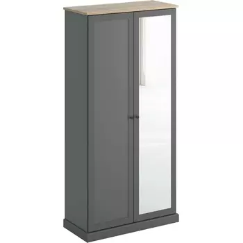 Шкаф двухдверный Caprio ОГОГО (арт.463218), (ЛДСП,МДФ/Серый) ОГОГО Обстановочка!