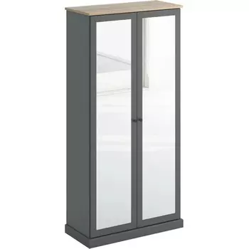 Шкаф двухдверный Caprio ОГОГО (арт.463221), (ЛДСП,МДФ/Серый) ОГОГО Обстановочка!