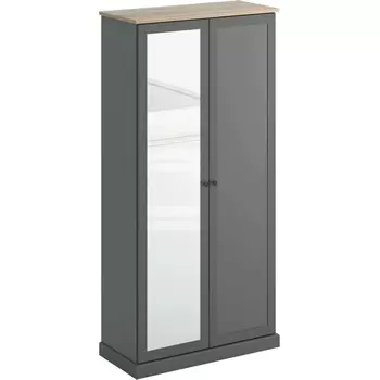 Шкаф двухдверный Caprio ОГОГО (арт.463227), (ЛДСП,МДФ/Серый) ОГОГО Обстановочка!