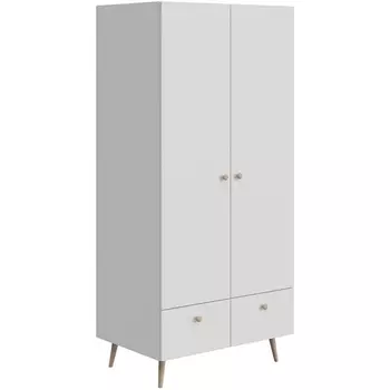 Шкаф двухдверный Rili ОГОГО (арт.855058), (ЛДСП/Белый) ОГОГО Обстановочка!