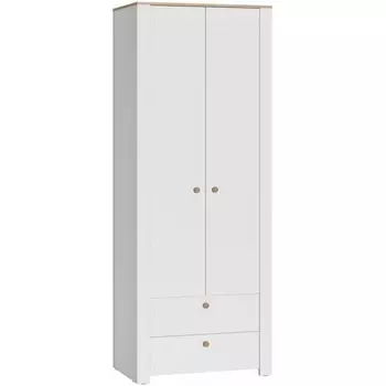 Шкаф Джастин 13.339 (Джастин 13.339 белый PE шагрень / дуб белый exclusive OW D4430) Mobi арт.564844