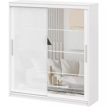 Шкаф-купе Woodville Лайн 2 белый текстурный 538141