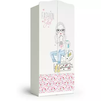 Шкаф МАМА "Девочки", Белый