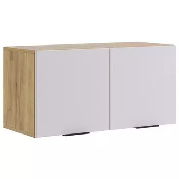 Шкаф навесной Woodville Бери 80 дуб крафт золотой / белое дерево 551871