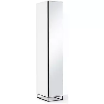 Шкаф-пенал с зеркалом City глубина 60 см. белый R-Home арт.401055138h