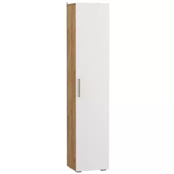 Шкаф-пенал Woodville Альба дуб золотой (craft) / белый премиум 318794