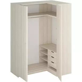 Шкаф Uno угловой правый ОГОГО (арт.331109), (ЛДСП/Ясень Коимбра) ОГОГО Обстановочка!