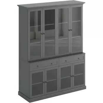 Шкаф-витрина Caprio ОГОГО (арт.463410), (ЛДСП/Серый) ОГОГО Обстановочка!