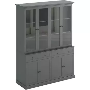 Шкаф-витрина Caprio ОГОГО (арт.463443), (ЛДСП/Серый) ОГОГО Обстановочка!