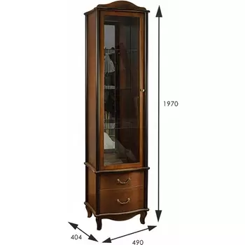 Шкаф-витрина Джульетта, орех Л Mebelik арт.008571