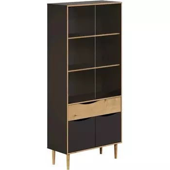 Шкаф-витрина Like двухдверная ОГОГО (арт.344434), (ЛДСП/Коричневый) ОГОГО Обстановочка!