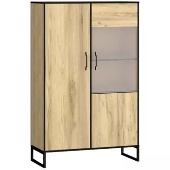 Шкаф-витрина Виртон-21, Дуб крафт золотой, 101434 Ивару