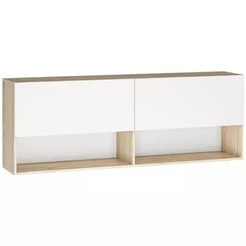 Шкаф Woodville Алетра ПЛ01-1600 дуб крафт серый / глянец белый арт.580873