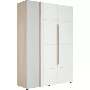 Шкаф Woodville Данк ШК-012 ясень шимо светлый / глянцевый белый арт.580081