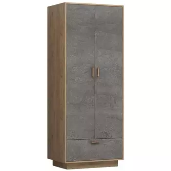 Шкаф Woodville Эго Шк-1 на подиуме дуб крафт золотой / камень темный 455855