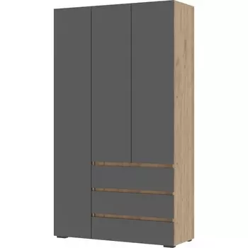 Шкаф Woodville Элла ШК 06 серый графит 0162 / дуб крафт золото арт.586718