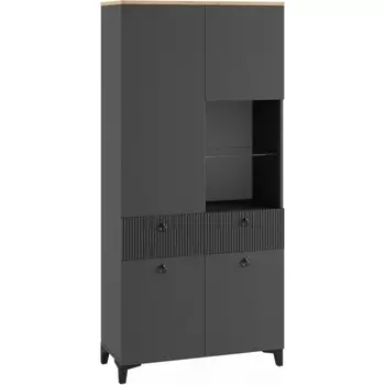 Шкаф Woodville Ника 800 эйхория QR-17 / графит / дуб делано арт.593598