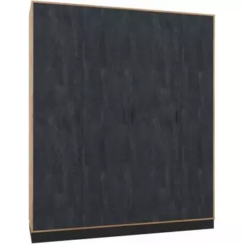 Шкафы Woodville Леви 187 дуб крафт золотой / черный / угольный камень