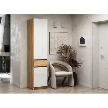 Шкафы Woodville Молд 500 дуб крафт золотой / глянец белый