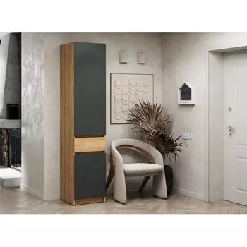 Шкафы Woodville Молд 500 дуб крафт золотой / серый графит