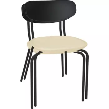 Штабелируемый стул Sheffilton SHT-S85М-2 черный/бежевый/черный муар