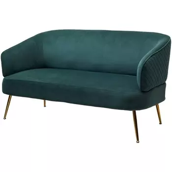 Скамья CIAO BLUVEL-78 Зеленый, велюр / золотой каркас М-City M-City