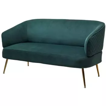 Скамья CIAO BLUVEL-78 Зеленый, велюр / золотой каркас М-City M-City