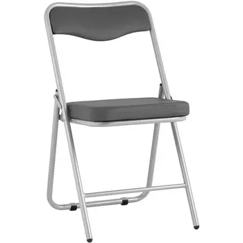 Складной стул Stool Group Джонни экокожа серый каркас металлик УТ000035368