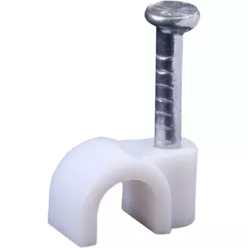 Скоба кабельная круглая 4 мм белая 20 шт. duwi 30303 9 Duwi