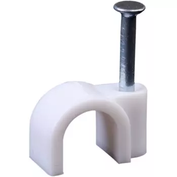 Скоба кабельная круглая 9 мм белая 20 шт. duwi 30308 4 Duwi