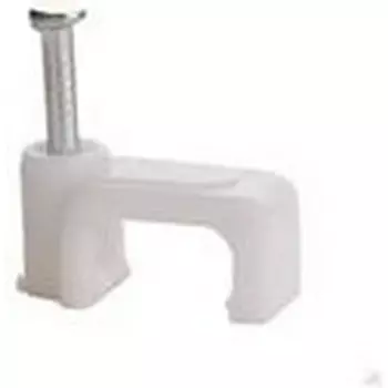 Скоба кабельная плоская 6 х 4 мм белая 20 шт. duwi 30325 1 Duwi