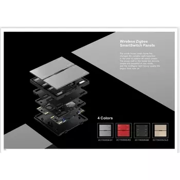 Смарт выключатель беспроводной iLedex Vision48/22 SP 48V-4-BK