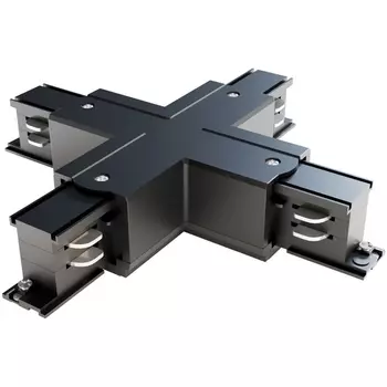 Коннектор Х-образный Trinity черный (трехфазный) Maytoni Technical TRA005CX-31B