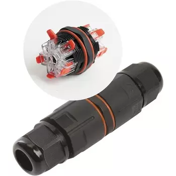 Соединитель-коннектор для проводов LD535 Feron 41920 5-контактный, водонепроницаемый, черный