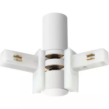Соединитель с токопроводом гибкий угловой "L" Novotech Flum 135248 белый 48V