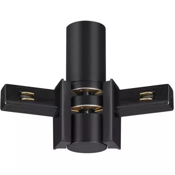 Соединитель с токопроводом гибкий угловой "L" Novotech Flum 135249 черный 48V