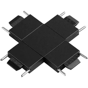 Соединитель с токопроводом "X" для низковольтного шинопровода Novotech Easy 135270 черный