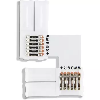 Соединитель угловой L для светодиодной ленты Ambrella Illumination GS6801 5050 12/24V (6 конт.)