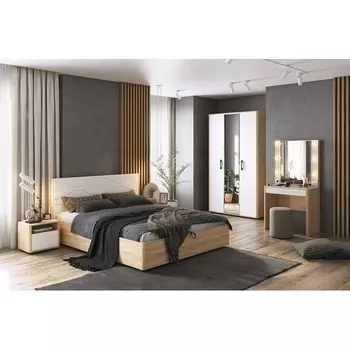 Спальный гарнитур Зара К2 Mebelson (Дуб сонома,Белый) арт.К2Зара.1623