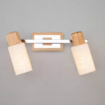 Спот 20029/2 хром/светлое дерево (Eurosvet)