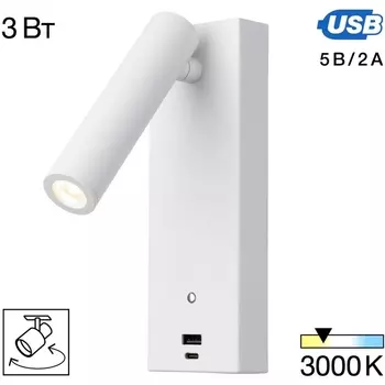 Спот для чтения Citilux Декарт CL704430 с USB