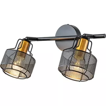 Спот Escada Zoom 1100/2A 2x40Вт E14, металл, чёрный/золото